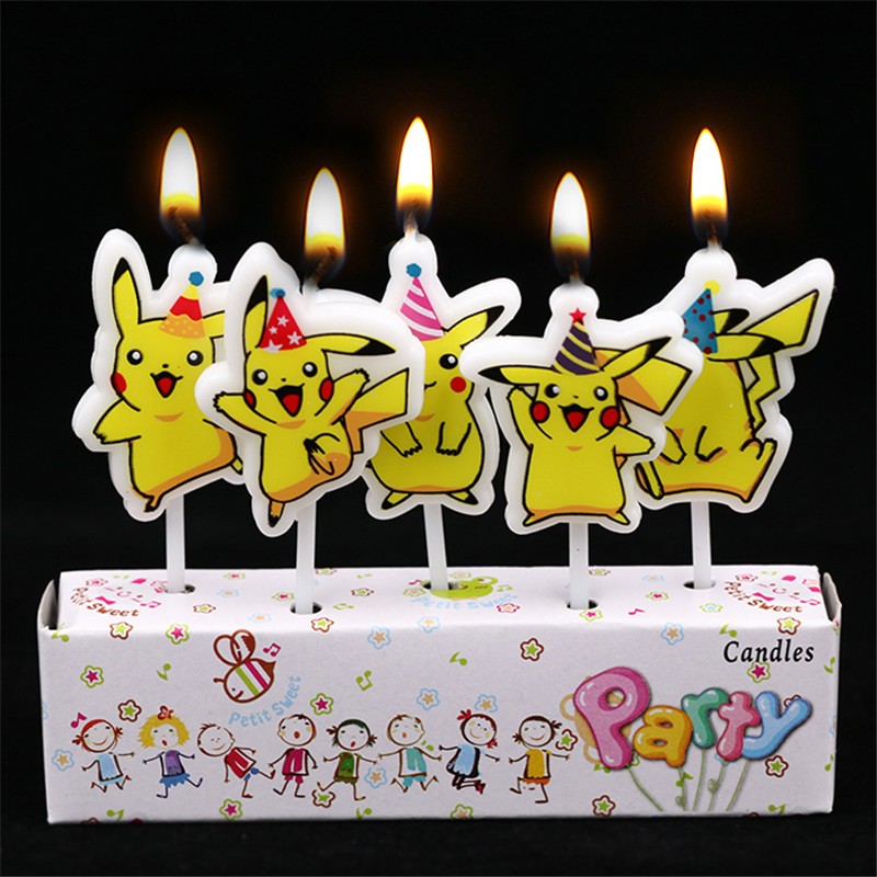 5pcs/lot Pokemon Birthday Cake - Holiday Candle Set review and price