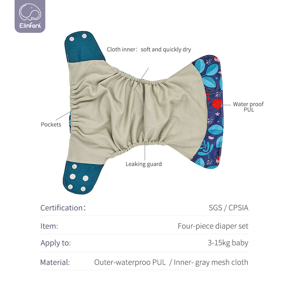 Elinfant Cloth Diaper Set Baby - Pampers Diaper Premium Care review and price