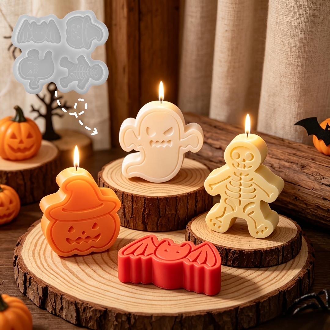 4-cavity silicone resin mold s - Holiday Candle Set review and price